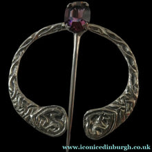 Load image into Gallery viewer, 1960s Penannular Brooch by Cook, Holland &amp; Co. with Inset Amethyst. Traditional Design
