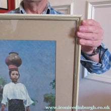Load image into Gallery viewer, Sir Gerald Kelly 1960s Original Framed Print. Girl with Pitcher
