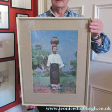 Load image into Gallery viewer, Sir Gerald Kelly 1960s Original Framed Print. Girl with Pitcher
