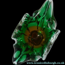 Load image into Gallery viewer, HOSPODKA STYLE; Made in Czechoslovakia Label. Fine Chunky 1960s Green and Yellow Cased Glass Bowl
