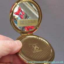 Load image into Gallery viewer, 1960s Stratton Powder Compact. Blue Enamel with Fleur de Lis

