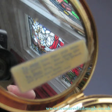 Load image into Gallery viewer, 1960s Stratton Powder Compact. Blue Enamel with Fleur de Lis
