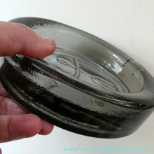 Load image into Gallery viewer, 1960s Smoky Grey Moulded Glass Bowl by Erik Hoglund for Kosta Boda
