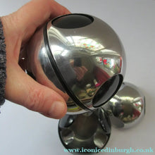 Load image into Gallery viewer, 1960s Swedish Stainless Steel Ball Ashtray. Space Age Design
