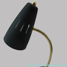 Load image into Gallery viewer, SPACE AGE Desk Lamp. Vintage 1960s with Flexible Gooseneck arm &amp; Matt Black Metal Shade. On-off button on the base
