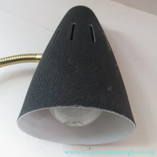 Load image into Gallery viewer, SPACE AGE Desk Lamp. Vintage 1960s with Flexible Gooseneck arm &amp; Matt Black Metal Shade. On-off button on the base
