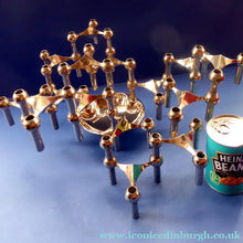 Load image into Gallery viewer, 1960s SPACE AGE Set of 15 Matching German CHROME Nagel Candlesticks. With Rarer Central Base Unit
