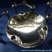 Load image into Gallery viewer, 1960s SPACE AGE Set of 15 Matching German CHROME Nagel Candlesticks. With Rarer Central Base Unit
