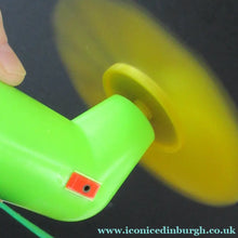 Load image into Gallery viewer, 1960s Flower Power Hong Kong Battery Hand Held Fan
