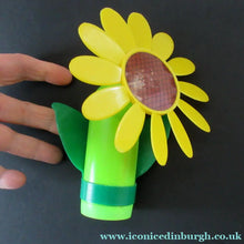 Load image into Gallery viewer, 1960s Flower Power Hong Kong Battery Hand Held Fan1960s Flower Power Hong Kong Battery Hand Held Fan
