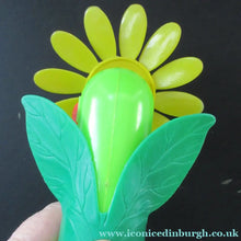 Load image into Gallery viewer, 1960s Flower Power Hong Kong Battery Hand Held Fan
