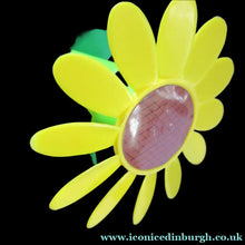 Load image into Gallery viewer, 1960s Flower Power Hong Kong Battery Hand Held Fan
