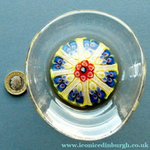 Load image into Gallery viewer, Sweet 1960s Scottish Strathearn Glass Paperweight in a Dish
