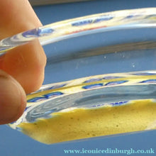 Load image into Gallery viewer, Sweet 1960s Scottish Strathearn Glass Paperweight in a Dish
