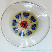 Load image into Gallery viewer, Sweet 1960s Scottish Strathearn Glass Paperweight in a Dish - Scottish Paperweight
