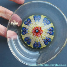 Load image into Gallery viewer, Sweet 1960s Scottish Strathearn Glass Paperweight in a Dish
