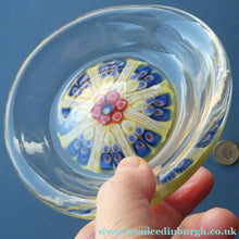 Load image into Gallery viewer, Sweet 1960s Scottish Strathearn Glass Paperweight in a Dish
