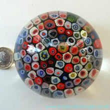 Load image into Gallery viewer, 1960s Large Vintage Strathearn Millefiori Close Pack Carpet Paperweight
