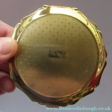 Load image into Gallery viewer, Stratton 1960s Red Enamel Powder Compact with Gold Pheasant Image
