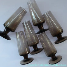 Load image into Gallery viewer, 1960s STROMA. Classic Scottish CAITHNESS GLASS Peat Coloured Liqueur or Shot Glasses
