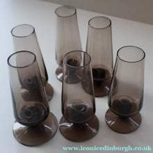Load image into Gallery viewer, 1960s STROMA. Classic Scottish CAITHNESS GLASS Peat Coloured Liqueur or Shot Glasses
