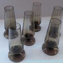 Load image into Gallery viewer, 1960s STROMA. Classic Scottish CAITHNESS GLASS Peat Coloured Liqueur or Shot Glasses
