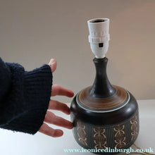 Load image into Gallery viewer, RARE Vintage 1960s Studio Pottery Decorative TABLE LAMP. Signed on the Base Ambleside

