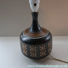 Load image into Gallery viewer, RARE Vintage 1960s Studio Pottery Decorative TABLE LAMP. Signed on the Base Ambleside
