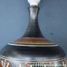 Load image into Gallery viewer, RARE Vintage 1960s Studio Pottery Decorative TABLE LAMP. Signed on the Base Ambleside
