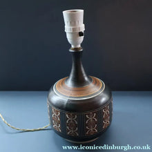 Load image into Gallery viewer, RARE Vintage 1960s Studio Pottery Decorative TABLE LAMP. Signed on the Base Ambleside
