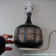 Load image into Gallery viewer, RARE Vintage 1960s Studio Pottery Decorative TABLE LAMP. Signed on the Base Ambleside
