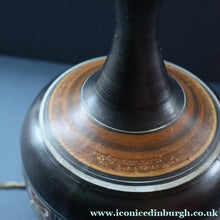 Load image into Gallery viewer, RARE Vintage 1960s Studio Pottery Decorative TABLE LAMP. Signed on the Base Ambleside
