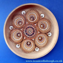 Load image into Gallery viewer, 1960s STUDIO POTTERY. Rare Large Newlyn Harbour Pottery Dish or Flat Bowl by Dennis Lane (Cornwall)
