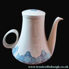 Load image into Gallery viewer, 1960s Space Age Carlton Ware Coffee Set with Four Cups and Saucers. Blue and White
