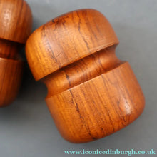 Load image into Gallery viewer, 1960s Stylish Vintage Carved Wooden / Teak Salt and Pepper Pots
