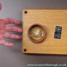 Load image into Gallery viewer, 1960s Syd Walker Ceramic and Oak Cheeseboard. Scottish Retail Historical Item
