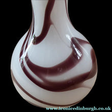 Load image into Gallery viewer, Tall 1960s Italian V.B Opaline ZEBRA Stripe Glass Vase
