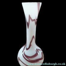 Load image into Gallery viewer, Tall 1960s Italian V.B Opaline ZEBRA Stripe Glass Vase
