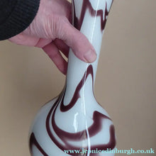 Load image into Gallery viewer, all 1960s Italian V.B Opaline ZEBRA Stripe Glass Vase
