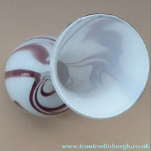 Load image into Gallery viewer, Tall 1960s Italian V.B Opaline ZEBRA Stripe Glass Vase
