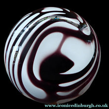 Load image into Gallery viewer, Tall 1960s Italian V.B Opaline ZEBRA Stripe Glass Vase
