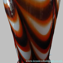 Load image into Gallery viewer, Italian V.B Opaline ZEBRA Stripe Glass Vase. 13 3/4 inches in height
