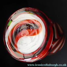 Load image into Gallery viewer, Italian V.B Opaline ZEBRA Stripe Glass Vase. 13 3/4 inches in height
