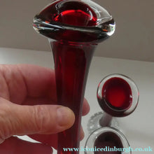 Load image into Gallery viewer, THREE Vintage 1960s SWEDISH Aseda Glass Tall Stem Vases. Set of Three. All Different
