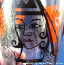 Load image into Gallery viewer, 1960s TUMBLERS. "Royalty" Playing Cards Design by Alexander Hardie-Williamson for Ravenshead Glass. Kings &amp; Queens Slim Jim Drinking Glasses

