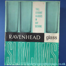 Load image into Gallery viewer, 1960s TUMBLERS. "Royalty" Playing Cards Design by Alexander Hardie-Williamson for Ravenshead Glass. Kings &amp; Queens Slim Jim Drinking Glasses
