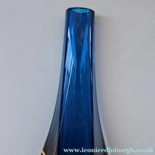Load image into Gallery viewer, 1960s Minimalistic GEOFFREY BAXTER Whitefriars Kingfisher Glass Blue Vases
