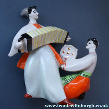 Load image into Gallery viewer, UKRAINE POTTERY. Vintage 1960s Figurine Cossacks Dancing and Playing Musical Instruments

