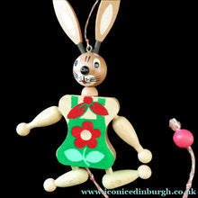 Load image into Gallery viewer, Vintage 1960s Austtian Wooden Jumping Jack Rabbit
