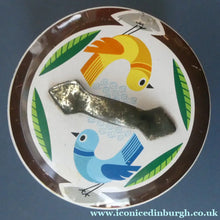 Load image into Gallery viewer, 1960s Vintage Cadbury's Biscuit Tin with Fitted Lid. Cartoon Birds and Apple Pattern
